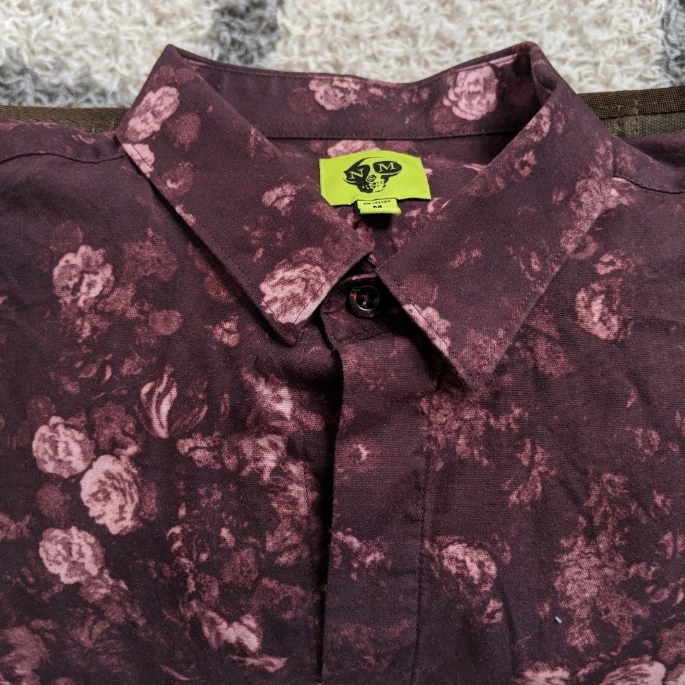 Men's M Noose & Monkey Floral Shirt